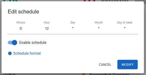 Testplan Scheduling Screenshot